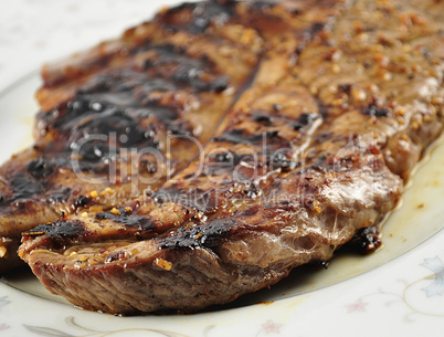 steak on a plate