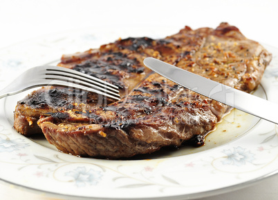 steak on a plate