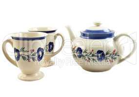 tea pot and cups