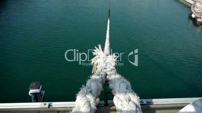 Thick cable tie yacht at Pier of QingDao city Olympic Sailing Center,tsingtao.