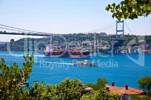 Ship passing on the Bosphorus