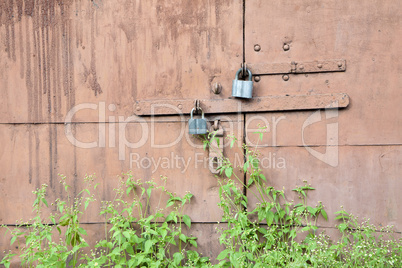 Abandoned garage doors