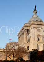 Flag flies in front of Capitol in DC