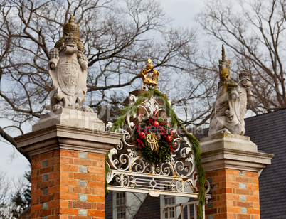 Entrance to Governors palace in Williamsburg