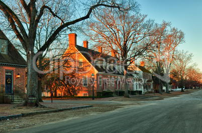 Old houses in Colonial Williamsburg