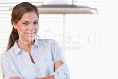 Smiling woman posing