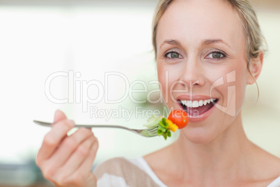 Woman having some salad