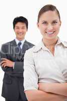 Portrait of smiling business people posing