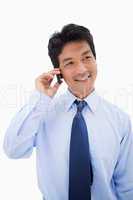 Portrait of a businessman making a phone call