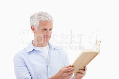 Man reading a book