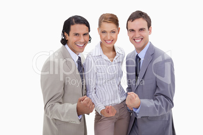 Successful businessteam standing together