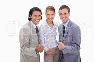 Successful businessteam standing together