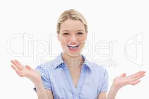 Cheerful laughing woman