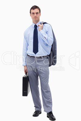 Businessman with suitcase