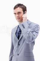 Businessman on the cellphone
