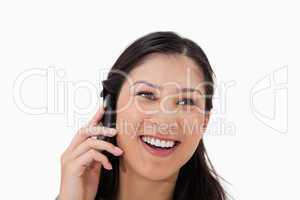 Laughing woman on the cellphone