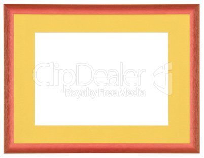 red wooden frame