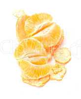 Peeled tangerine