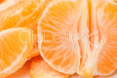 Peeled tangerine