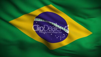 Brazilian Flag HD. Looped.