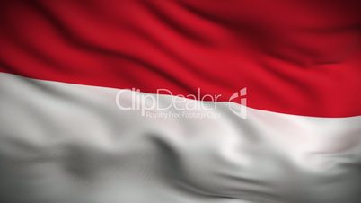 Indonesian Flag HD. Looped.