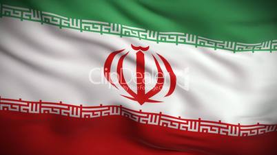 Iranian Flag HD. Looped.