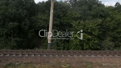 View from train Window, full HD video, 1920X1080