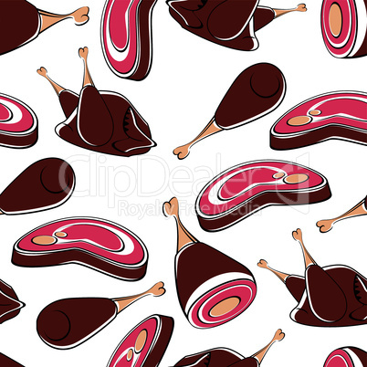 Meat seamless wallpaper.