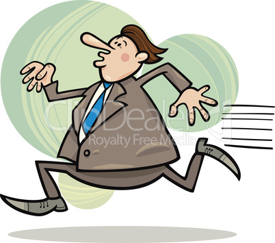 running businessman