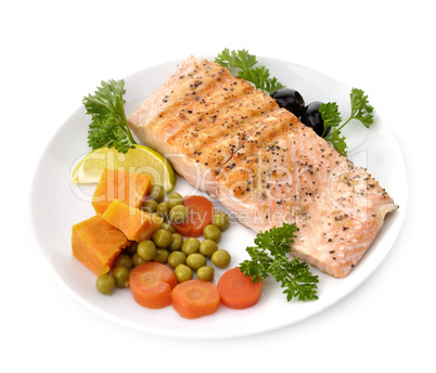 Salmon Fillet With Vegetables