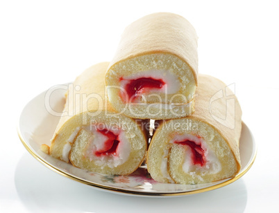 Cream and Strawberry rolls