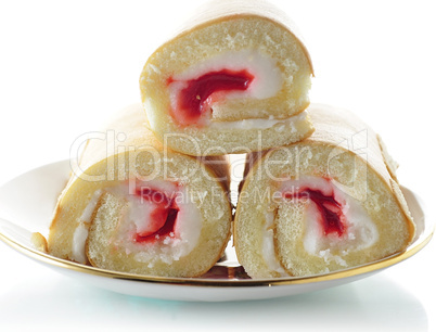 Cream and Strawberry rolls