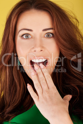 Beautiful Woman With Shocked Expression