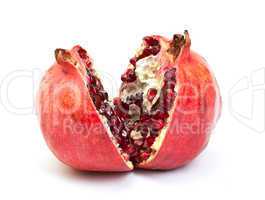 Broken pomegranate fruit