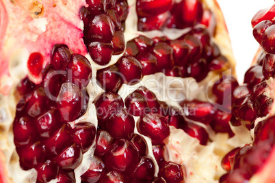 pomegranate seeds closeup