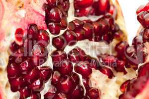 pomegranate seeds closeup