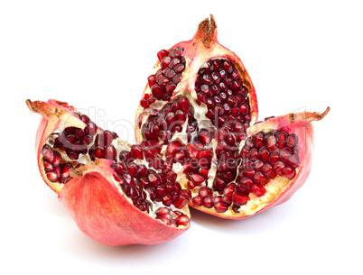 Broken pomegranate fruit