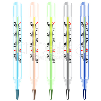 Medical glass mercury thermometer