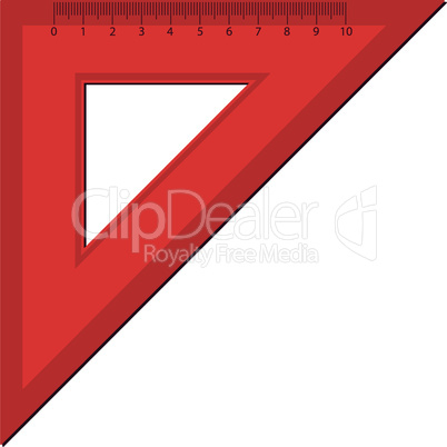 line of the triangle on a white background.
