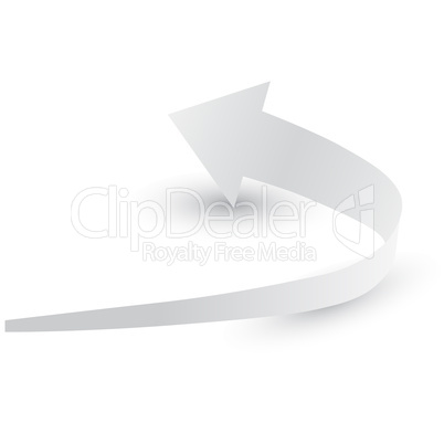 Origami arrow paper,  vector illustration.