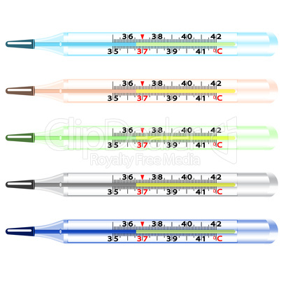 Medical glass mercury thermometer