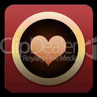 Valentine Heart Icon for pad or phone