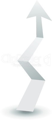 Origami arrow paper,  vector illustration.