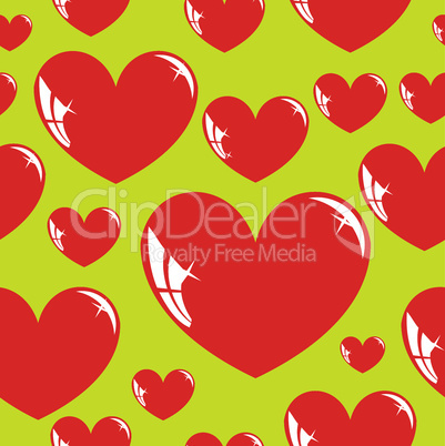 Seamless wallpaper, heart. Vector illustration.
