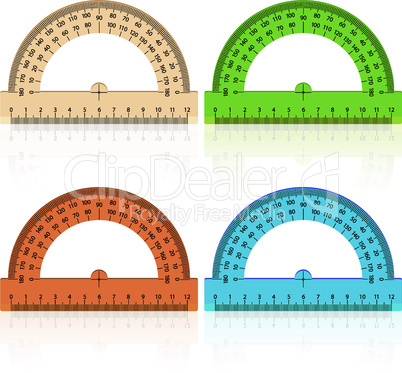 protractor ruler on a white background.