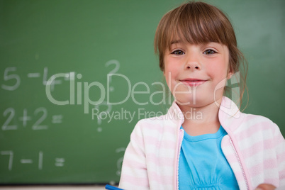 Little girl standing up