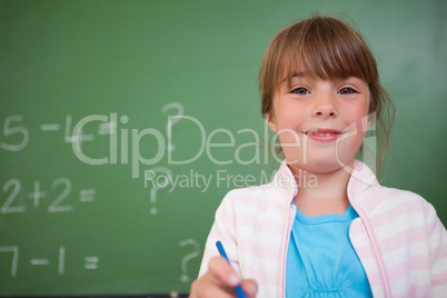 Cute girl standing up