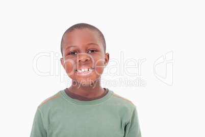 Smiling boy posing