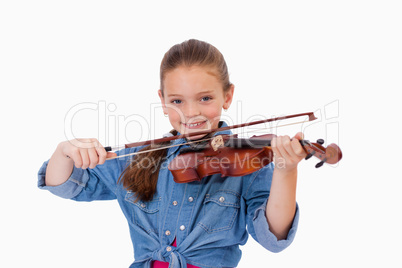 Girl playing the violin