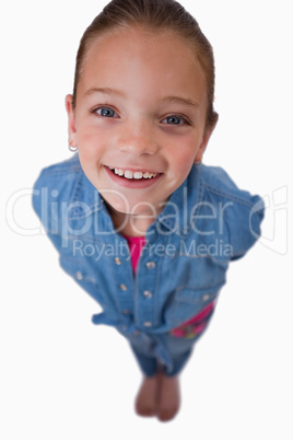 Portrait of a girl smiling at the camera